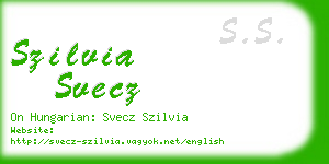 szilvia svecz business card